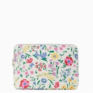 NEW Kate Spade Garden Bouquet Laptop Sleeve - Floral Cream Multi Color 15.3"